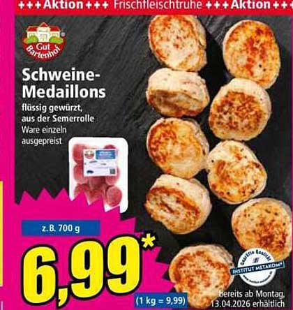Schweine-Medaillons flüssig gewürzt, aus der Semerrolle