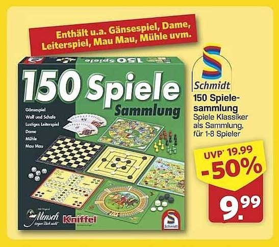150 Spiele-Sammlung von Schmidt - Jetzt für nur 9,99 €!