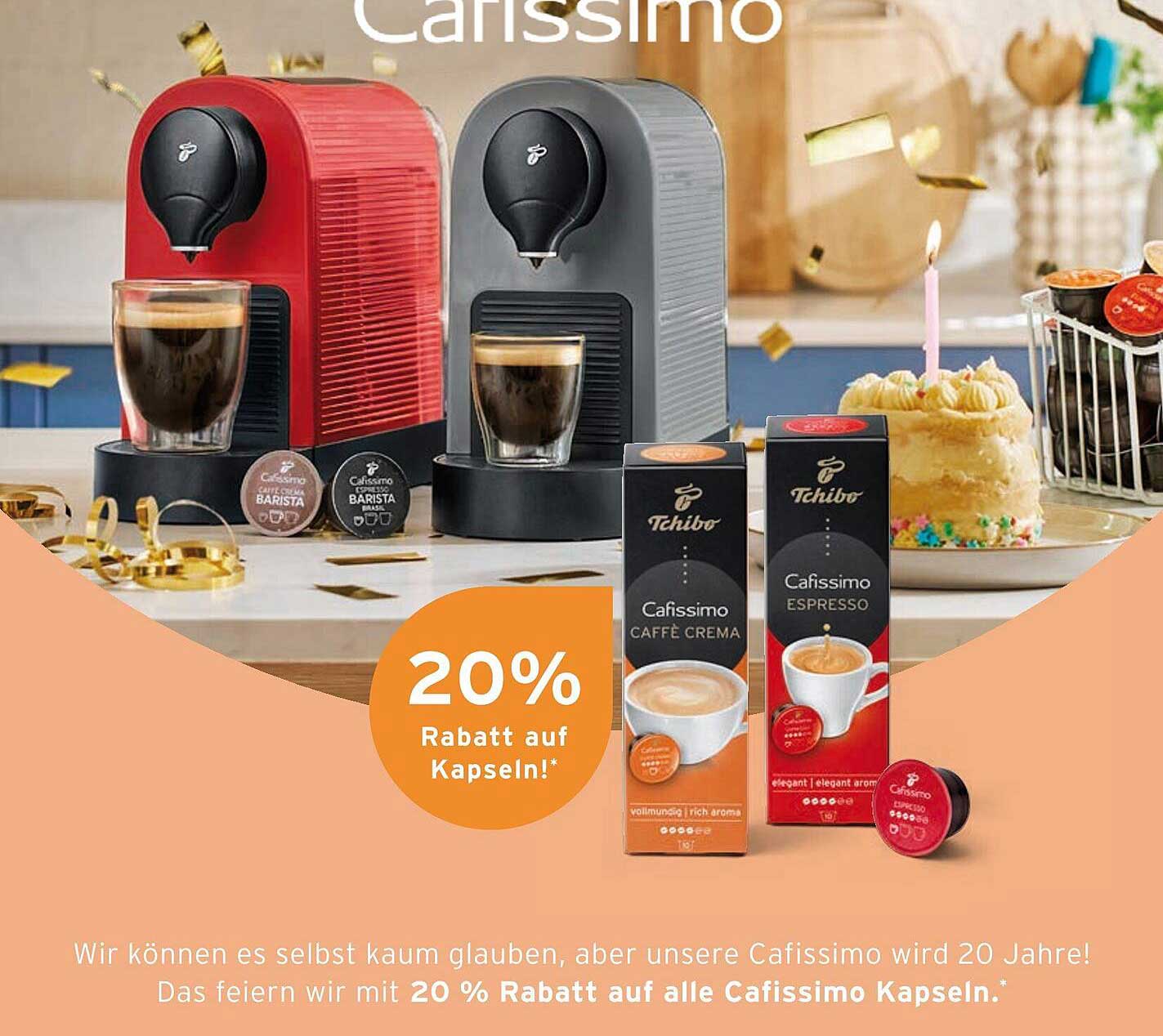 20% Rabatt auf Cafissimo Kapseln
