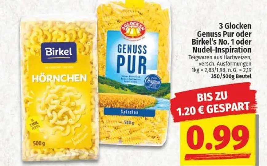 3 Glocken Genuss Pur oder Birkel's No. 1 oder Nudel-Inspiration