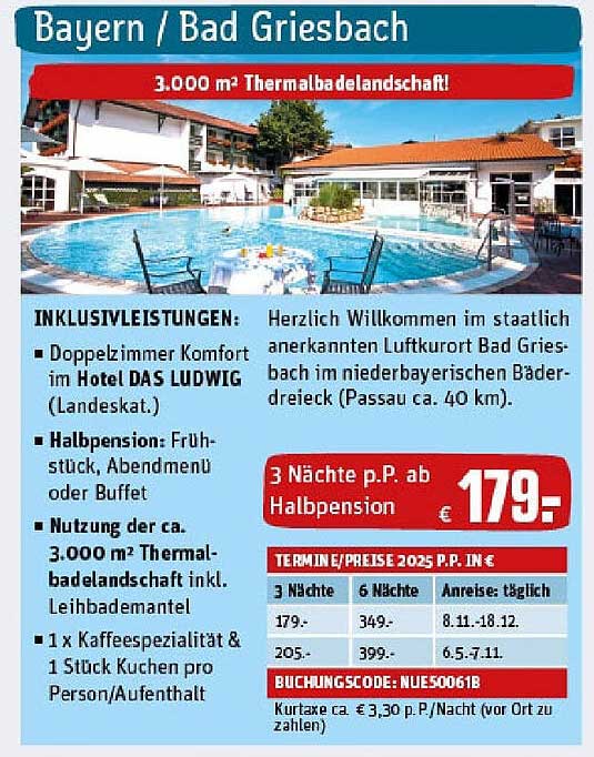 3 Nächte im Hotel DAS LUDWIG ab 179 € p.P. mit Halbpension