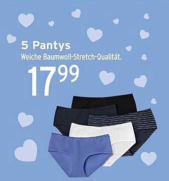 5 Pantys - Weiche Baumwoll-Stretch-Qualität