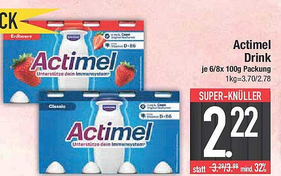 Actimel Drink je 6/8x 100g Packung