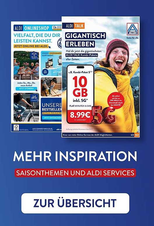 ALDI TALK Kombi-Paket S3 – 10 GB inkl. 5G für nur 8,99 €