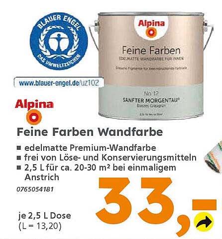 Alpina Feine Farben Wandfarbe 2,5 L