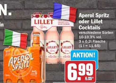 Aperol Spritz oder Lillet Cocktails