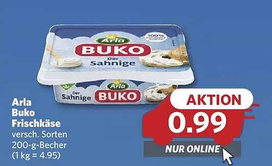 Arla Buko Frischkäse 200-g-Becher in verschiedenen Sorten