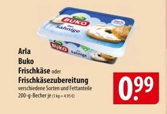Arla Buko Frischkäse oder Frischkäsezubereitung 200 g