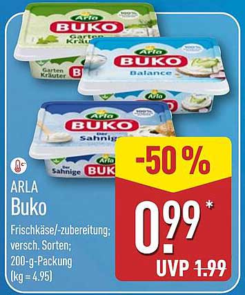ARLA Buko Frischkäse - verschiedene Sorten