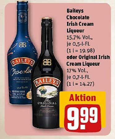 Baileys Chocolate Irish Cream Liqueur und Original Irish Cream Liqueur