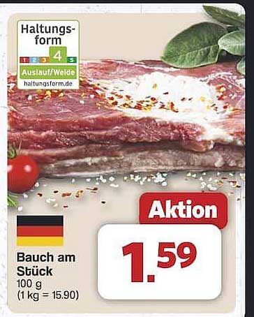Bauch am Stück 100 g - Frische Aktion!