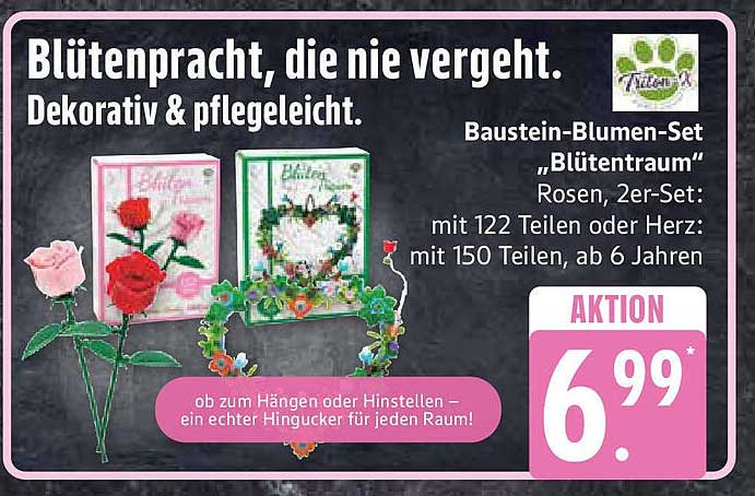 Baustein-Blumen-Set „Blütentraum“