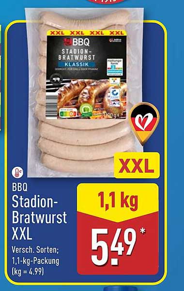 BBQ Stadion-Bratwurst XXL