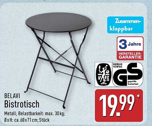BELAVI Bistrotisch