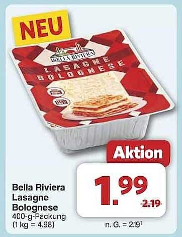 Bella Riviera Lasagne Bolognese 400-g-Packung
