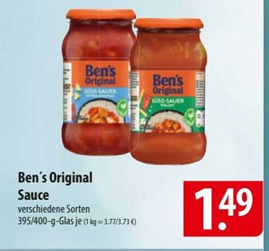 Ben's Original Sauce - verschiedene Sorten