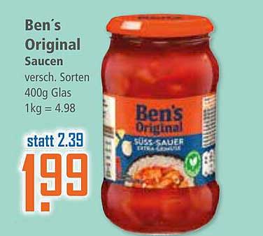 Ben's Original Saucen - Verschiedene Sorten 400g Glas