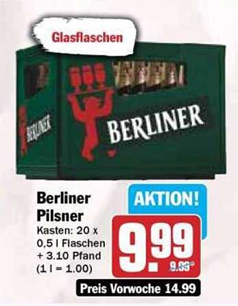 Berliner Pilsner Kasten 20 x 0,5 L Flaschen