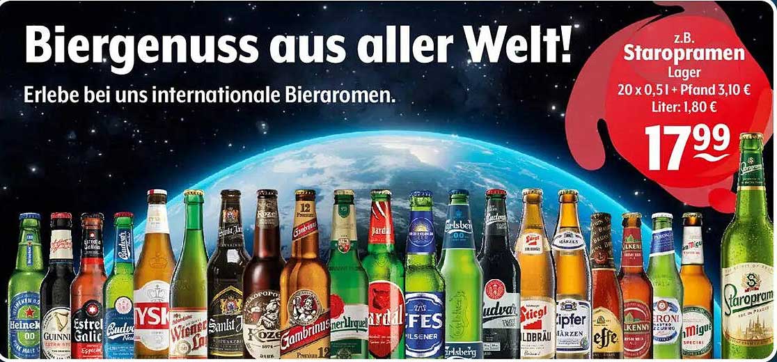 Biergenuss aus aller Welt - z.B. Staropramen Lager