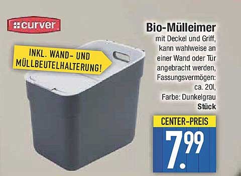 Bio-Mülleimer mit Deckel und Griff
