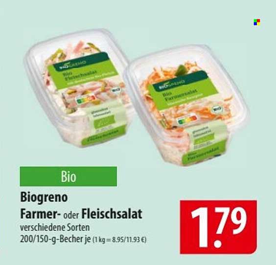 Biogreno Farmer- oder Fleischsalat 200/150-g-Becher