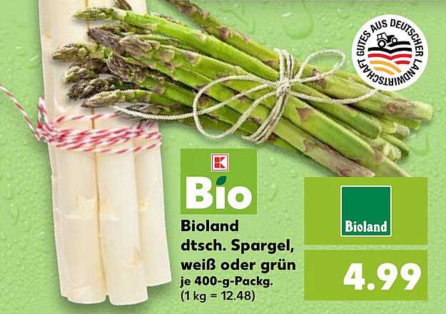Bioland dt. Spargel, weiß oder grün je 400-g-Packg.
