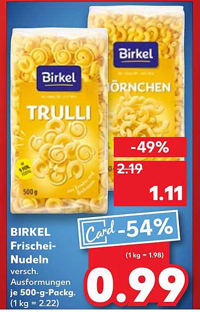 BIRKEL Frischei-Nudeln - Versch. Ausführungen je 500-g-Packung