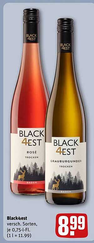 Black4est Weißwein & Rosé – 0,75l Flasche