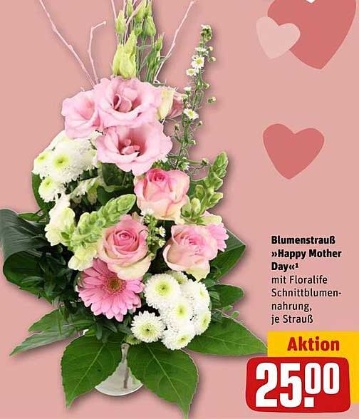 Blumenstrauß »Happy Mother Day« mit Floralife Schnittblumen-nahrung, je Strauß