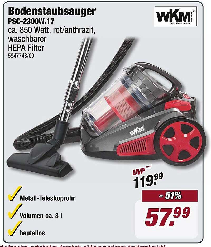 Bodenstaubsauger PSC-2300W.17 - Stark im Design und in der Funktion