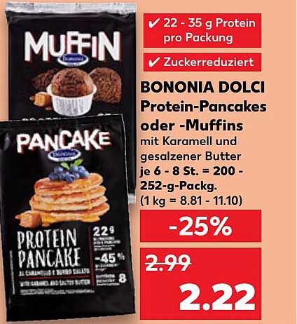 BONONIA DOLCI Protein-Pancakes oder Muffins - Zuckerreduziert