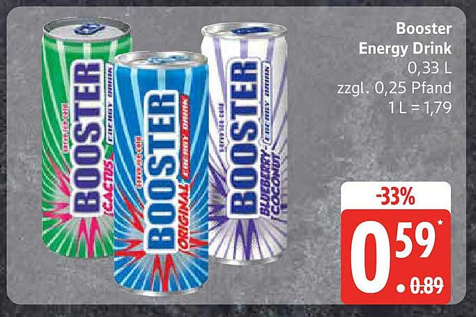 Booster Energy Drink 0,33 L