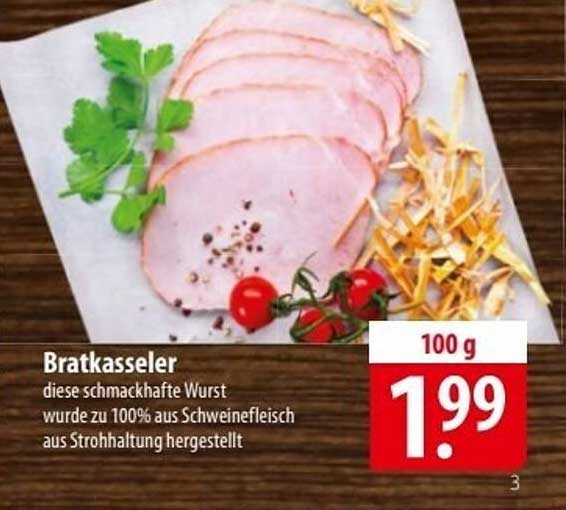 Bratkasseler - diese schmackhafte Wurst wurde zu 100% aus Schweinefleisch hergestellt