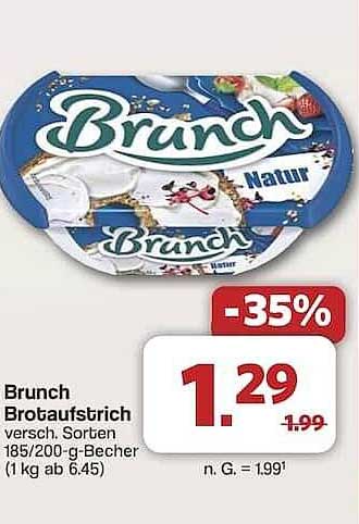 Brunch Brotaufstrich versch. Sorten 185/200-g-Becher