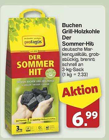 Buchen Grill-Holzkohle Der Sommer-Hit 3-kg-Sack