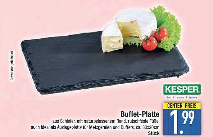 Buffet-Platte aus Schiefer von Kesper