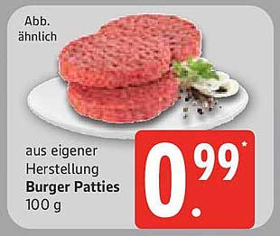 Burger Patties aus eigener Herstellung 100 g