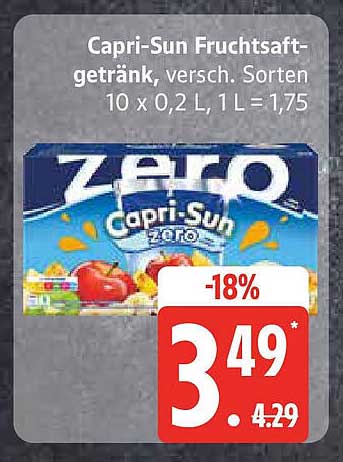 Capri-Sun Fruchtsaftgetränk, verschiedene Sorten