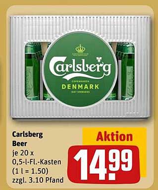 Carlsberg Bier 20 x 0,5-L-Fl.-Kasten