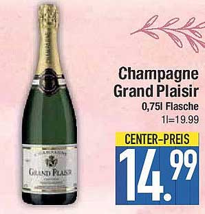 Champagne Grand Plaisir 0,75L Flasche