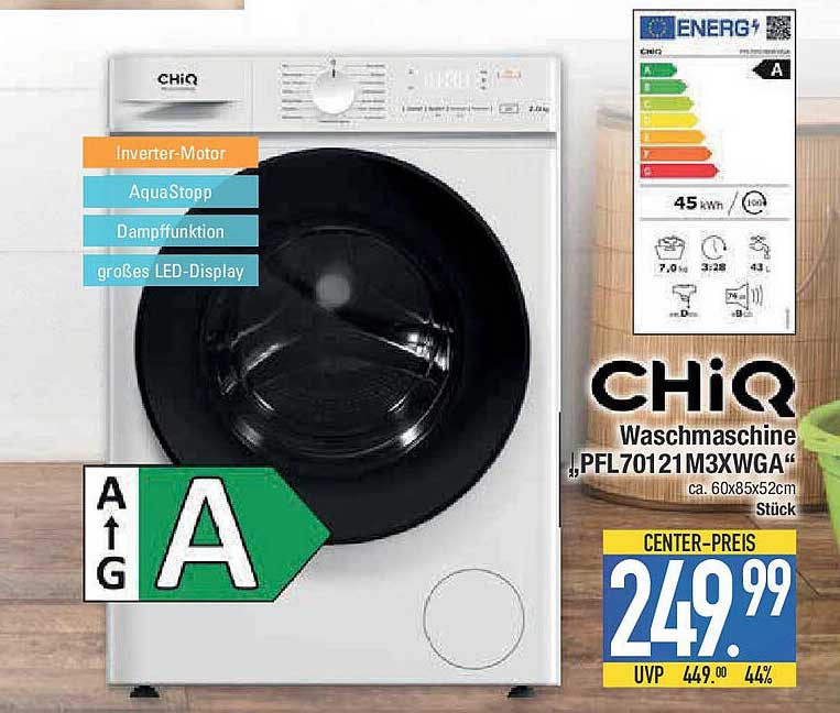 CHiQ Waschmaschine ,,PFL70121M3XWGA"