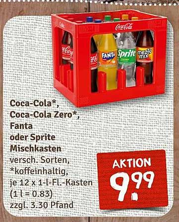 Coca-Cola*, Coca-Cola Zero*, Fanta oder Sprite Mischkasten
