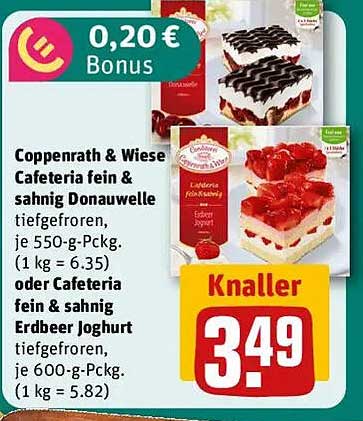 Coppenrath & Wiese Cafeteria fein & sahnig Donauwelle oder Erdbeer Joghurt