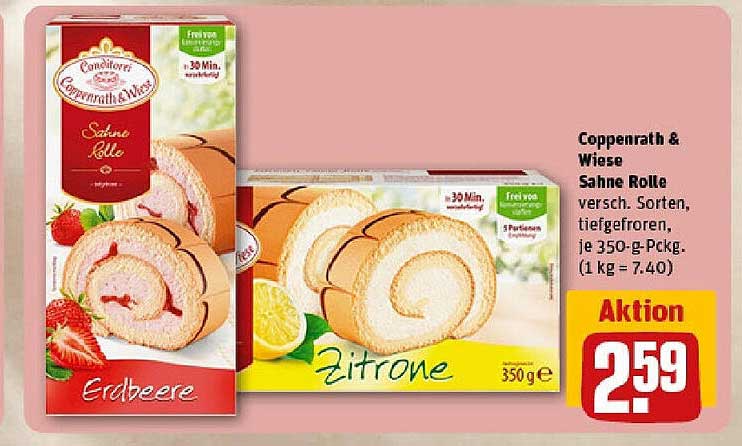 Coppenrath & Wiese Sahne Rolle - Erdbeere und Zitrone