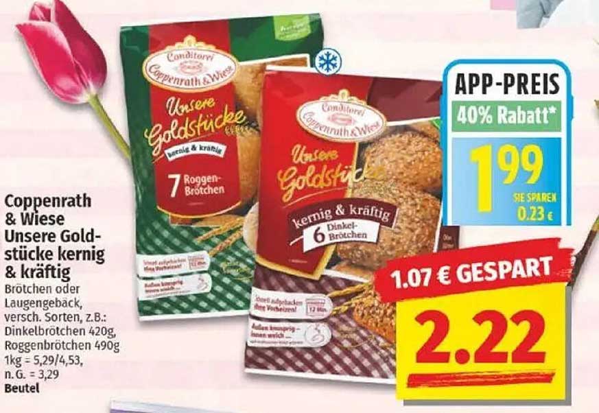 Coppenrath & Wiese Unsere Goldstücke kernig & kräftig - 7 Roggen-Brötchen oder 6 Dinkel-Brötchen