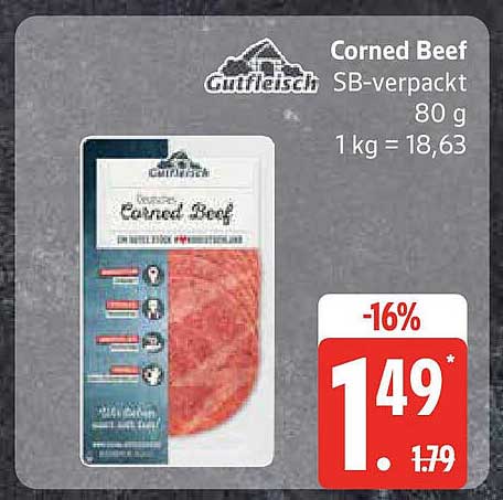Corned Beef Gutfleisch SB-verpackt 80 g