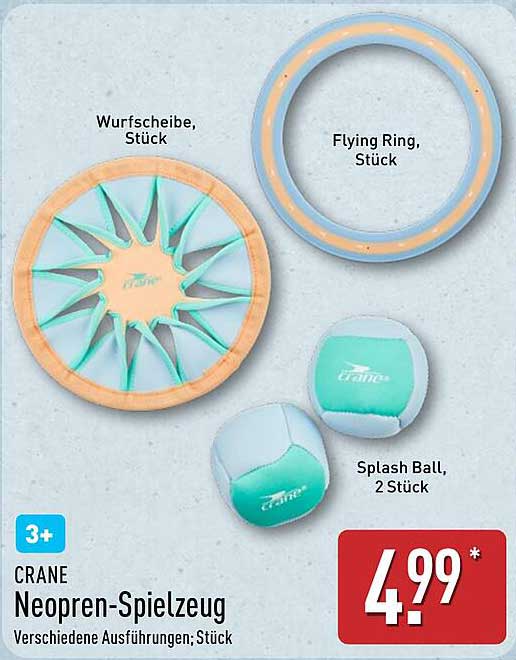 CRANE Neopren-Spielzeug – Verschiedene Ausführungen