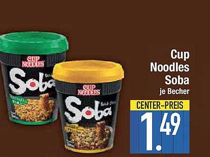Cup Noodles Soba je Becher