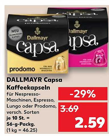 DALLMAYR Capsa Kaffeekapseln für Nespresso-Maschinen