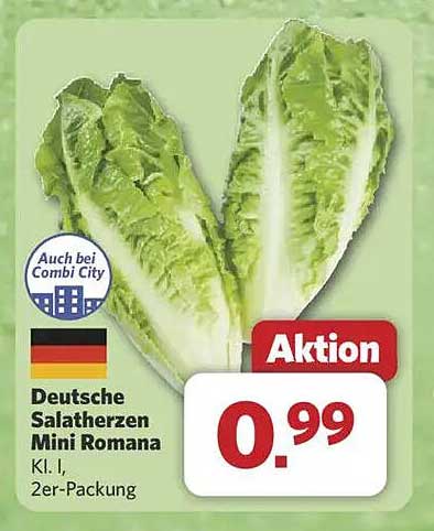 Deutsche Salatherzen Mini Romana, 2er-Packung zum Aktionspreis